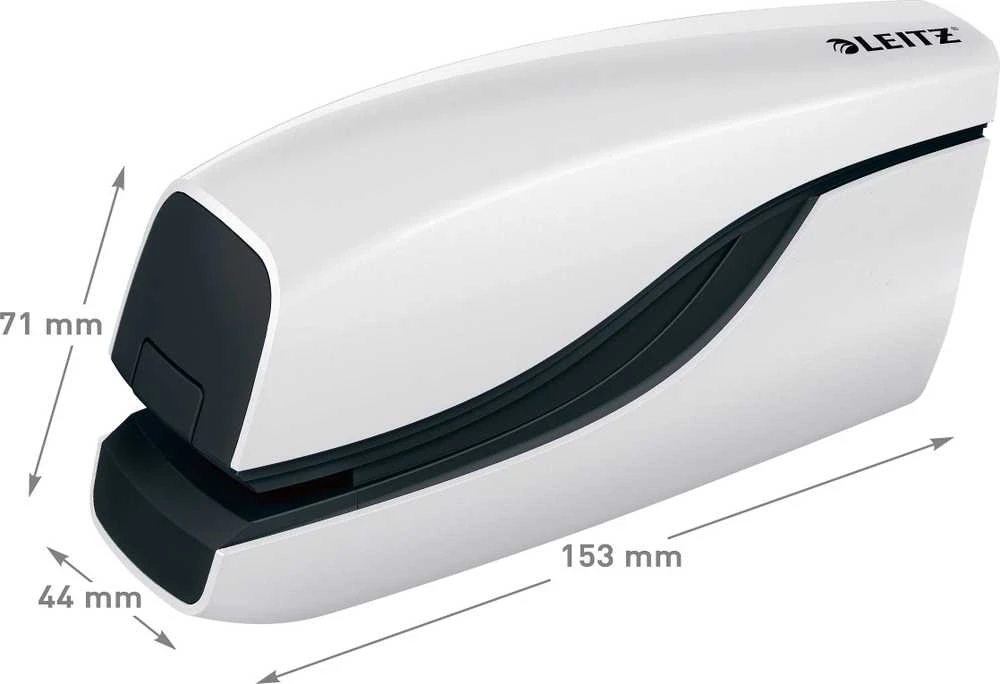 SegiklisLeitz WOW 5566, baltas, iki 10 lapų, elektrinis, sąsagėlės nr.10