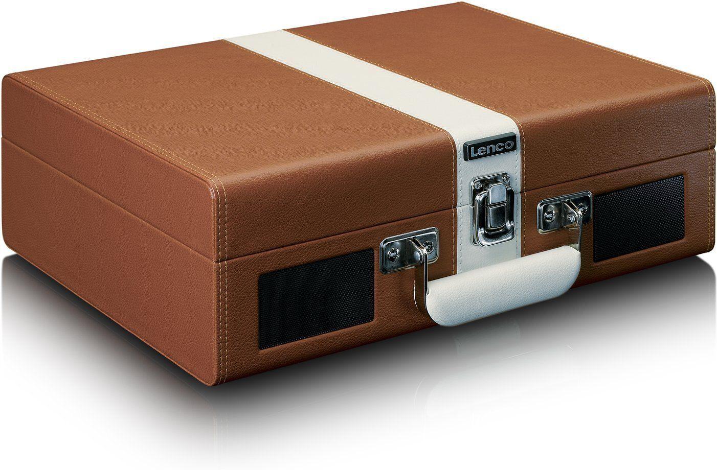 Patefonas Lenco TT-120BNWH, su Bluetooth, rudos ir baltos spalvos