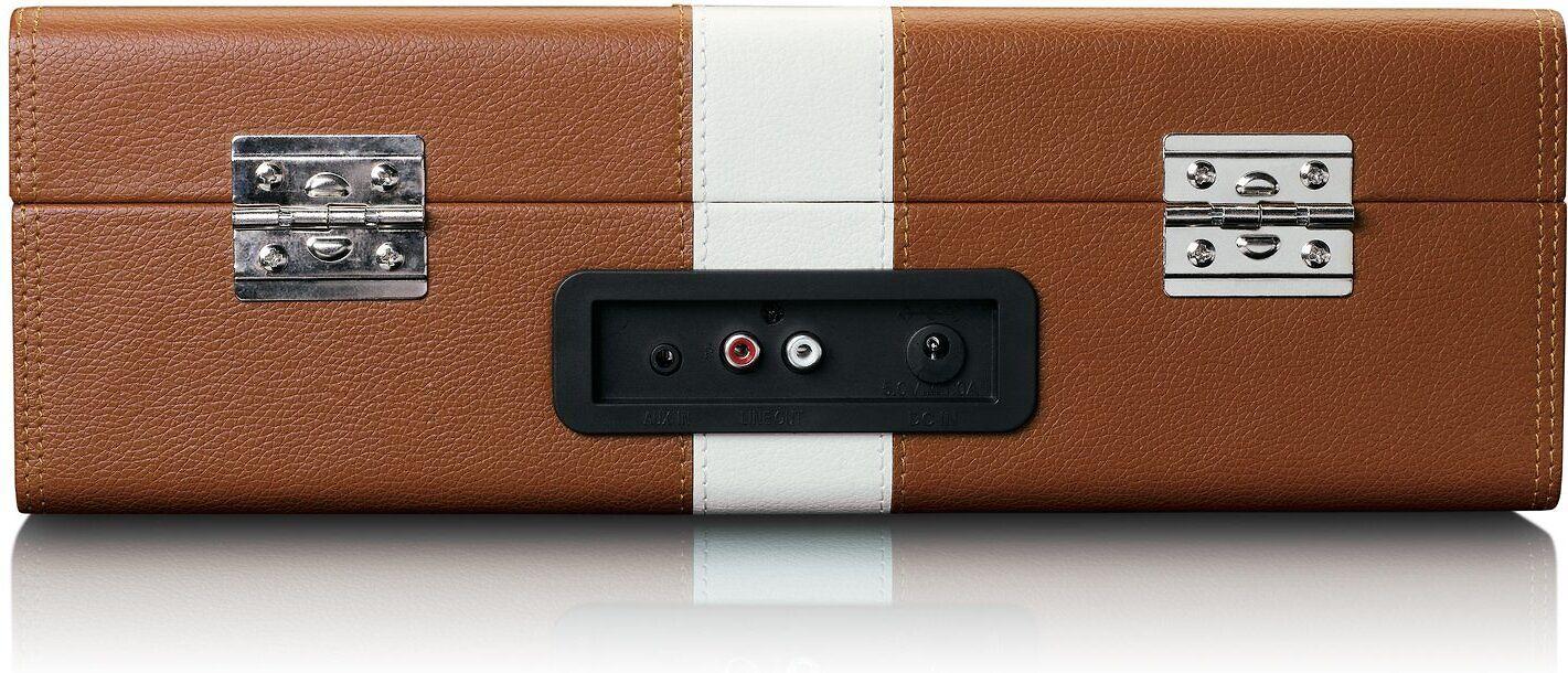 Patefonas Lenco TT-120BNWH, su Bluetooth, rudos ir baltos spalvos