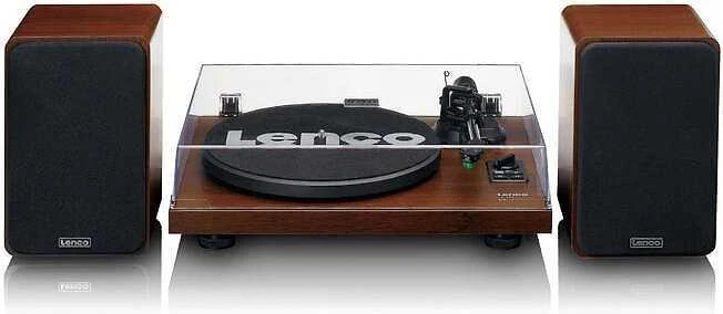 Lenco LS-600WA patefonas (graikinis riešutas) + kolonėlės HiFi komplektas