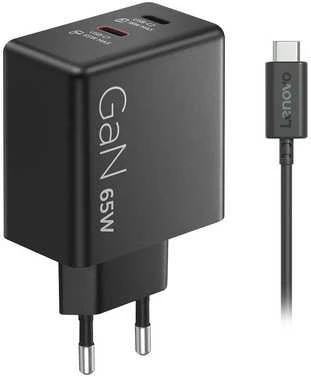 „Lenovo“ dvigubas USB-C 65 W GaN įkroviklis – ES | USB-C | Įkroviklis