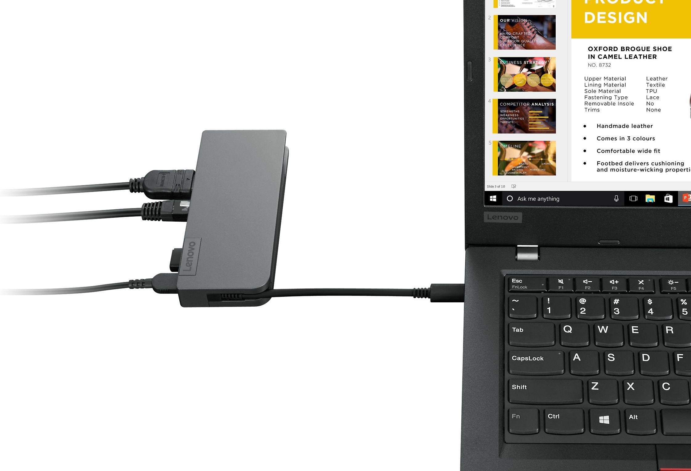 LENOVO MAITIMAS USB-C TRAVEL HOB/ HDMI/ VGA/ RJ45/ USB-A/ USB-C/ MAITINIMO ATTEIKIMAS