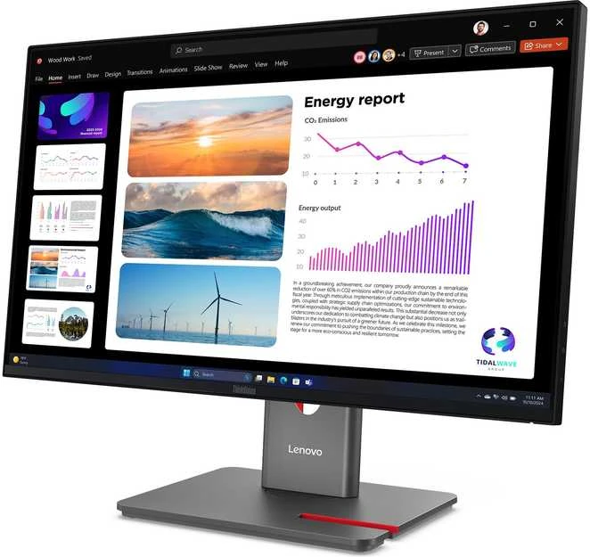 Monitorius Lenovo | ThinkVision P24QD-40 | 23.8 " | IPS | 16:9 | 120 Hz | 6 ms | 2560 x 1440 pikselių | 300 cd/m² | HDMI jungtys quantity 1 | Eclipse Juodas | Garantija 36 mėn.
