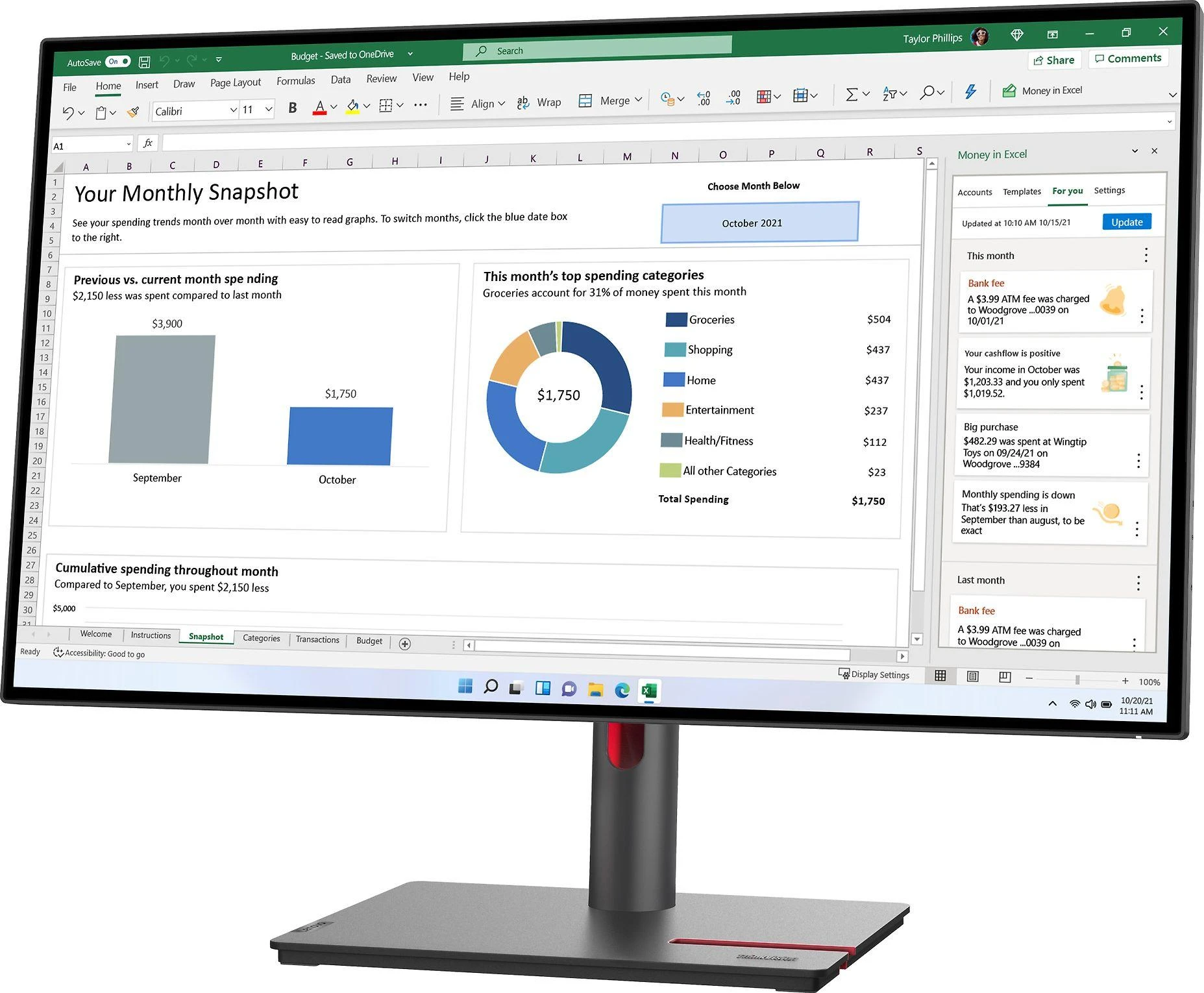 Monitorius Lenovo ThinkVision P27h-30 (63A1GAT1EU)