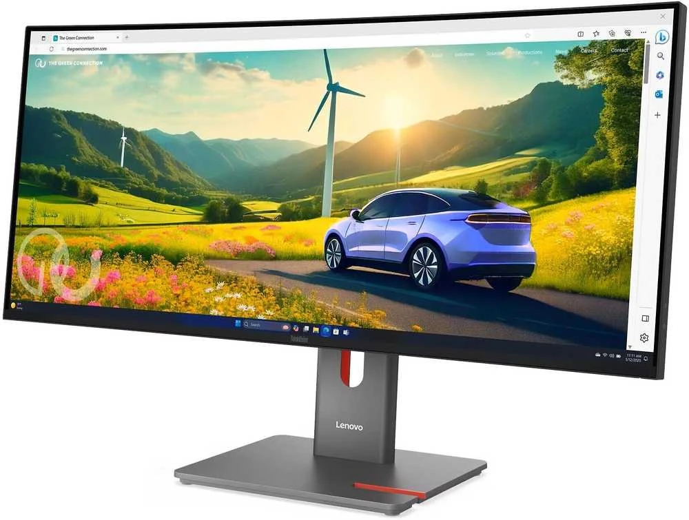 Monitorius Lenovo | ThinkVision | P34WD-40 | 34 " | IPS | 21:9 | 120 Hz | 4 ms | 3440x1440 pikselių | 350 cd/m² | HDMI jungtys quantity 1 | Eclipse juodas | Garantija 36 mėn.