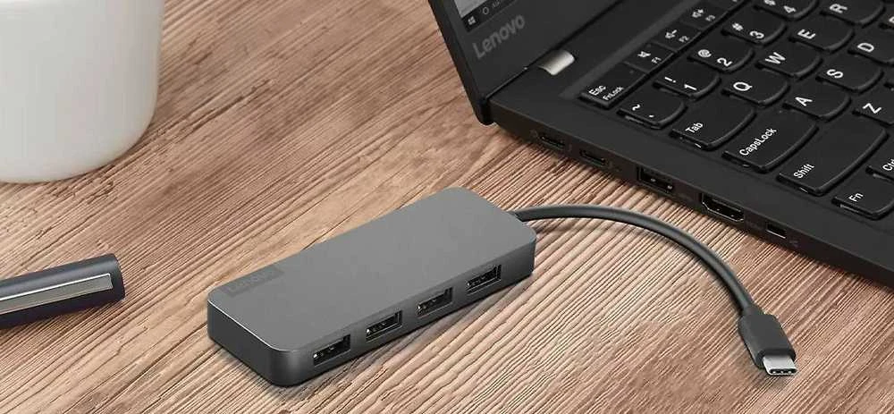 Lenovo | USB-C iki 4 prievadų USB-A šakotuvas (4 x USB 3.1 Gen 1)