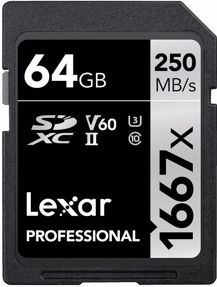 Atminties kortelė LEXAR PROFESSIONAL SDHC / SDXC 1667X UHS-II 64GB