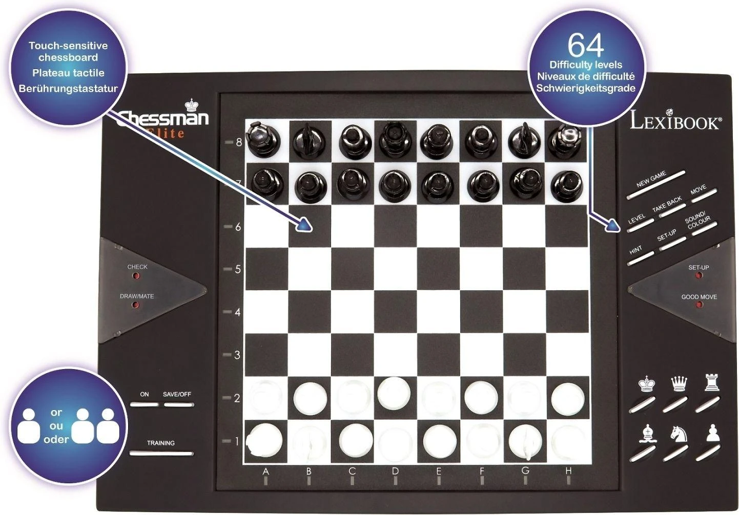 Lexibook ChessMan® Elite elektroninis šachmatų žaidimas