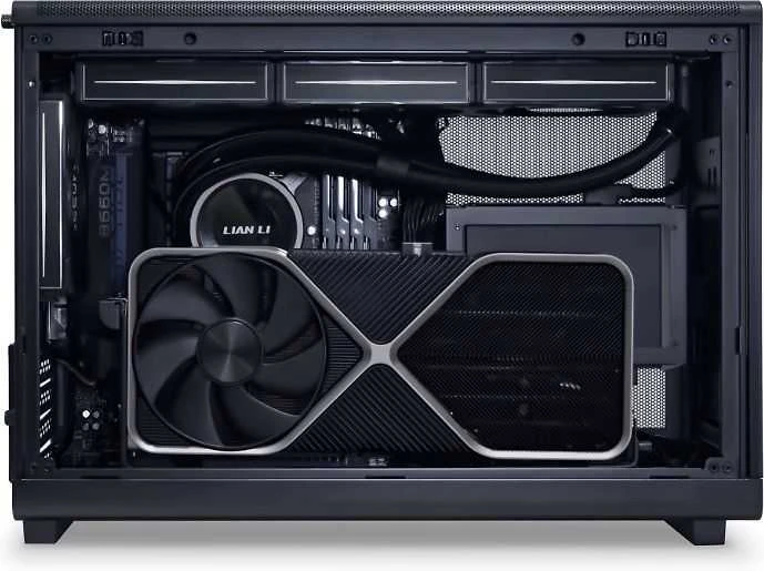 Kompiuterio korpusas Lian Li A3-mATX, Juodos spalvos