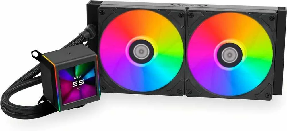 Lian Li GALAHAD II LCD 280 AIO, ARGB – juodos spalvos