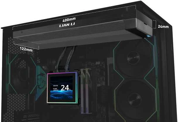 Lian Li HydroShift II LCD-S 360N AiO Vanduo Cooling, RGB, LCD ekranas – be ventiliatorių, 360 mm, juodas