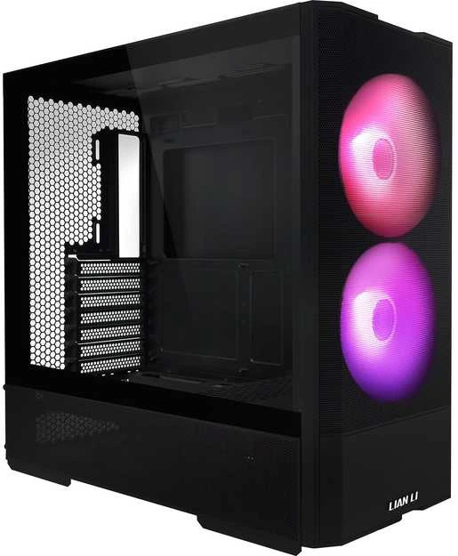 Lian Li LANCOOL 207 PC kompiuterio korpusas, Midi-Tower, ATX, Tempered Glass – juodos spalvos