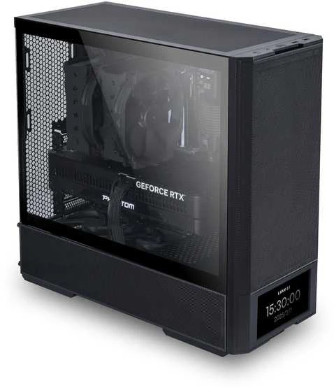 Lian Li LANCOOL 207 Digital PC-kompiuterio korpusas, Midi-Tower, ATX, Tempered Glass – juodos spalvos