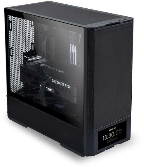 Lian Li LANCOOL 207 Digital PC-kompiuterio korpusas, Midi-Tower, ATX, Tempered Glass – juodos spalvos