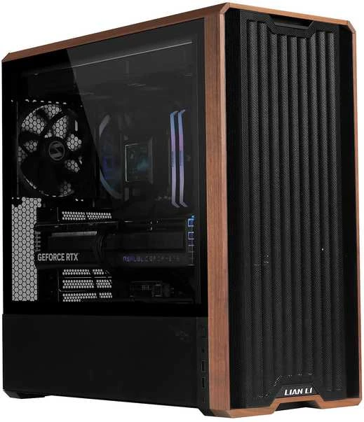 „Lian Li Lancool 217“ kompiuterio korpusas, vidutinio dydžio bokštas, ATX, grūdintas stiklas – Juodas