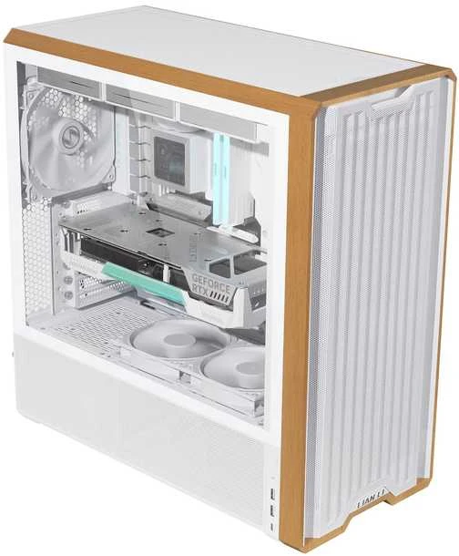 Lian Li LANCOOL 217 PC-kompiuterio korpusas, Midi-Tower, ATX, Tempered Glass – baltos spalvos