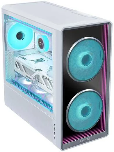 Lian Li LANCOOL 217 INF kompiuterio korpusas, vidutinio dydžio bokštas, grūdintas stiklas, RGB apšvietimas – Baltas