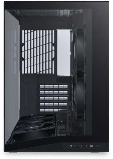 Lian Li O11 Dynamic Mini V2 Flow PC-kompiuterio korpusas, Mini-kompiuterio korpusas, ATX, Tempered Glass – inklusive 5x 120-mm-Lüfter, juodos spalvos