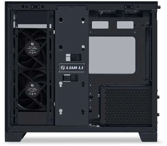 Lian Li O11 Dynamic Mini V2 Flow PC-kompiuterio korpusas, Mini-kompiuterio korpusas, ATX, Tempered Glass – inklusive 5x 120-mm-Lüfter, juodos spalvos
