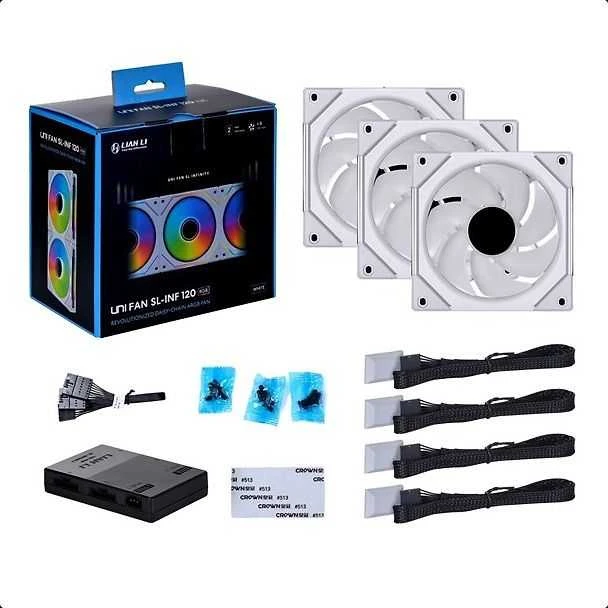 Lian Li UNI FAN SL-INF 120 ventiliatorių komplektas su valdikliu