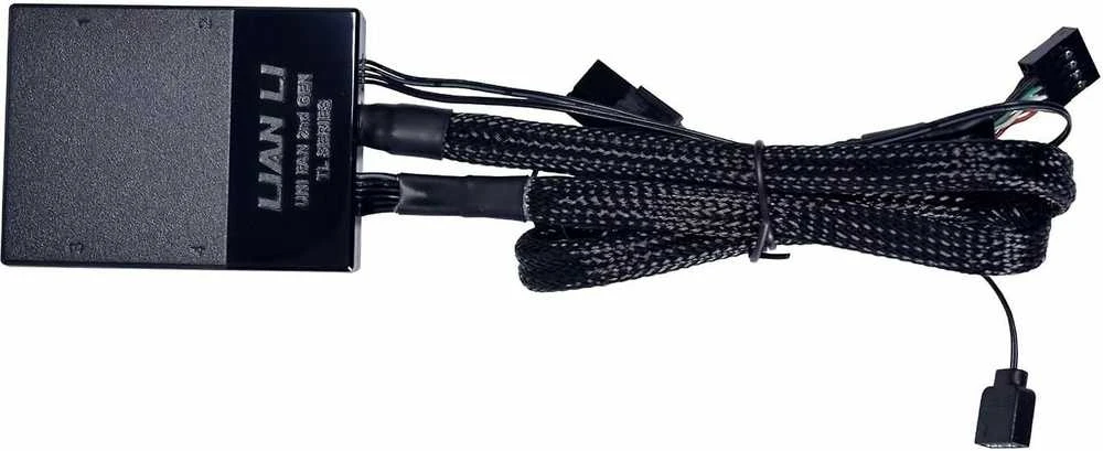 Lian Li UNI FAN TL LCD serijos ventiliatorius, 3 vnt. pakuotėje su valdikliu – 120 mm, baltas