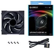 Lian Li UNI FAN TL LCD Wireless korpuso ventiliatorius, ARGB, PWM – 140mm, juodos spalvos