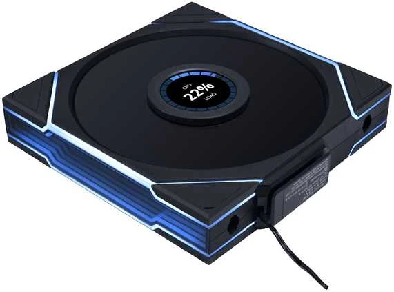 Lian Li UNI FAN TL LCD Wireless korpuso ventiliatorius, ARGB, PWM – Reverse Blade, 140mm, juodos spalvos