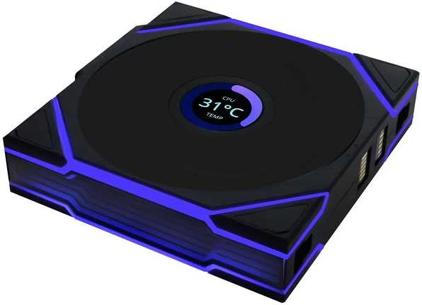 Lian Li UNI FAN TL LCD Wireless korpuso ventiliatorius, ARGB, PWM – Reverse Blade, 140mm, juodos spalvos
