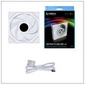 Lian Li UNI FAN TL LCD Wireless korpuso ventiliatorius, ARGB, PWM – Reverse Blade, 140mm, baltos spalvos
