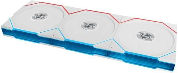 Lian Li UNI FAN TL Wireless korpuso ventiliatorius, ARGB, PWM, 3er-Pack – Reverse Blade, 120mm, baltos spalvos