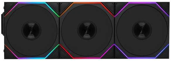 Lian Li UNI FAN TL Wireless korpuso ventiliatorius, ARGB, PWM, 3er-Pack – 120 mm, juodos spalvos