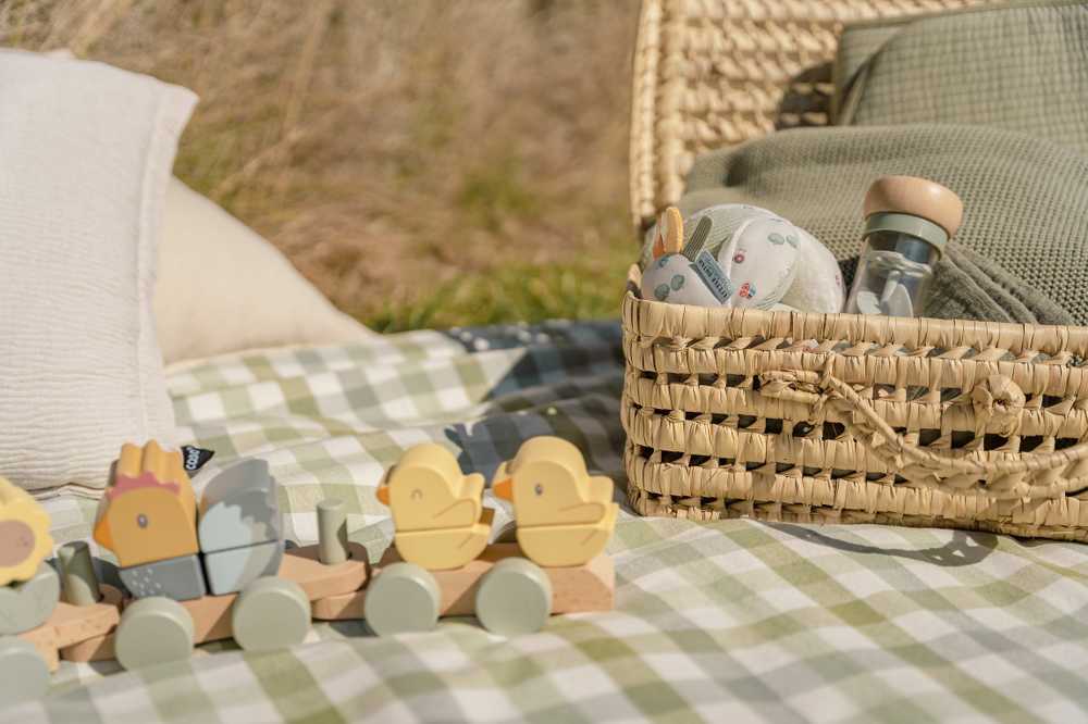 Little Dutch medinių traukinių gyvūnų blokai Little Farm FSC LD7135