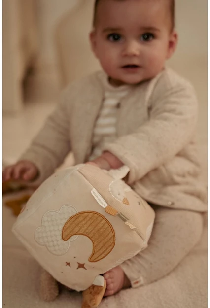 Little Dutch Minkštas lavinamasis kubas ‘Newborn Naturals’
