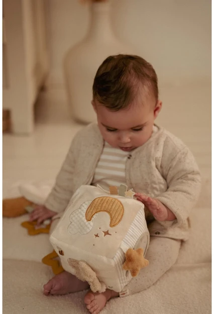 Little Dutch Minkštas lavinamasis kubas ‘Newborn Naturals’