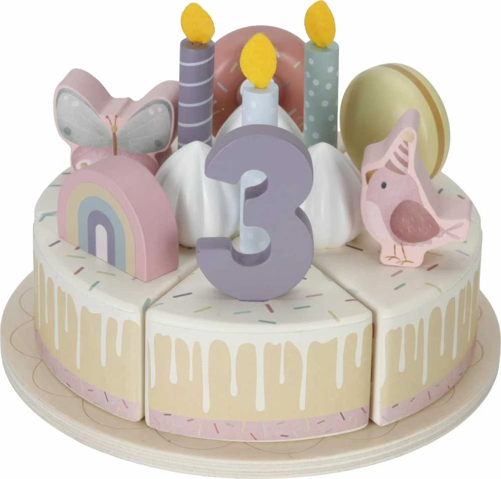 Medinis gimtadienio tortas Little Dutch, rausvas