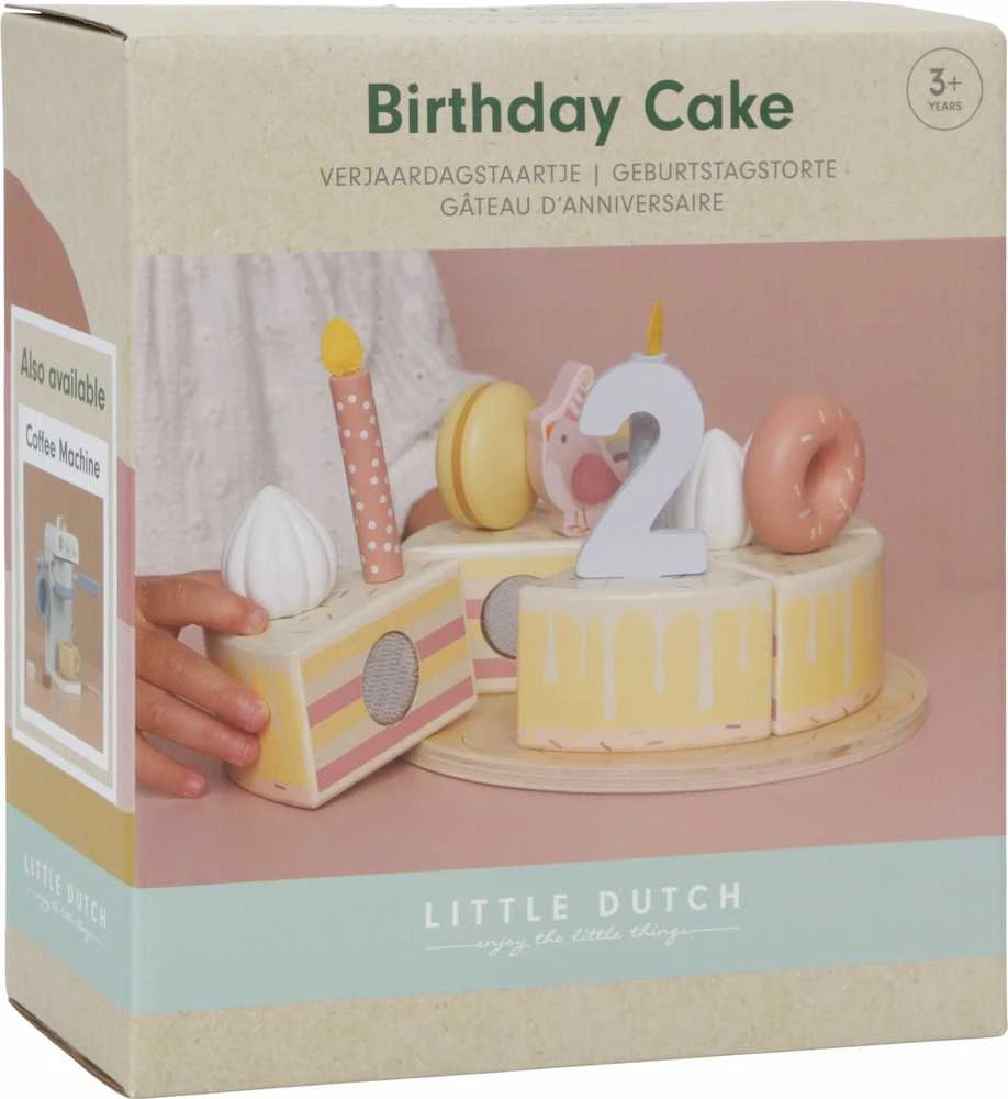 Medinis gimtadienio tortas Little Dutch, rausvas