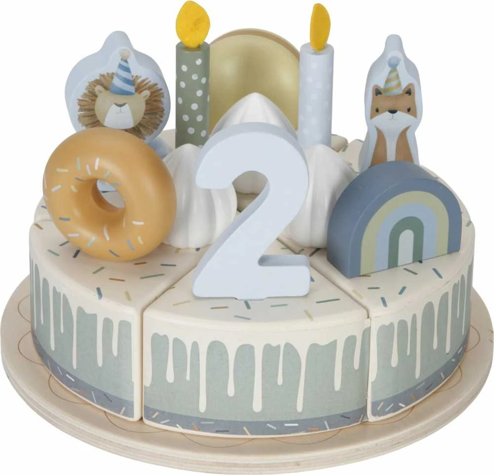 Medinis gimtadienio tortas Little Dutch, melsvas