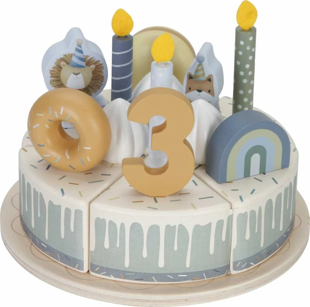 Medinis gimtadienio tortas Little Dutch, melsvas