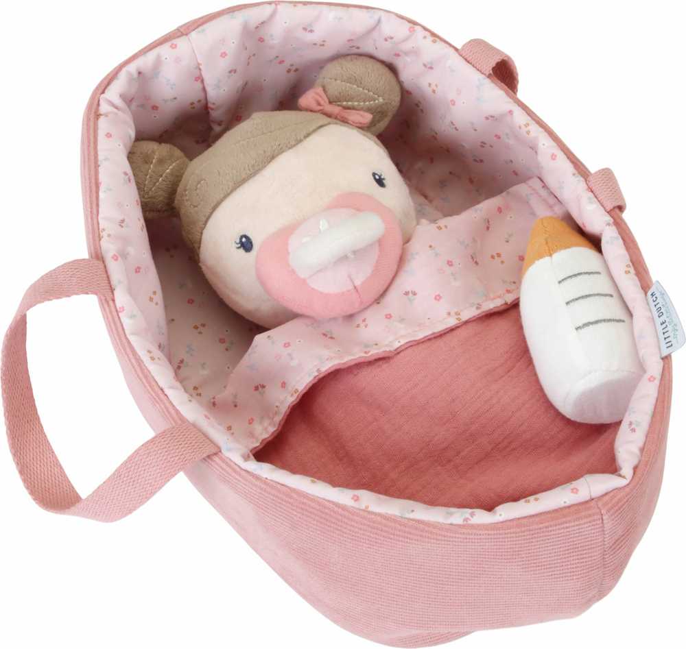 Minkšta lėlytė kūdikėlis Rosa su priedais Little Dutch