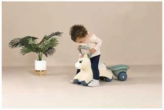 Paspiriama mašinėlė Smoby Cute Baby Pony su priekaba