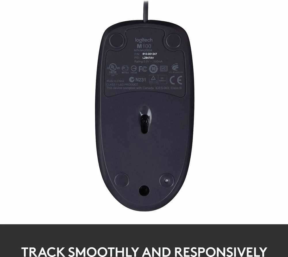 Pelė Logitech B100, Juoda