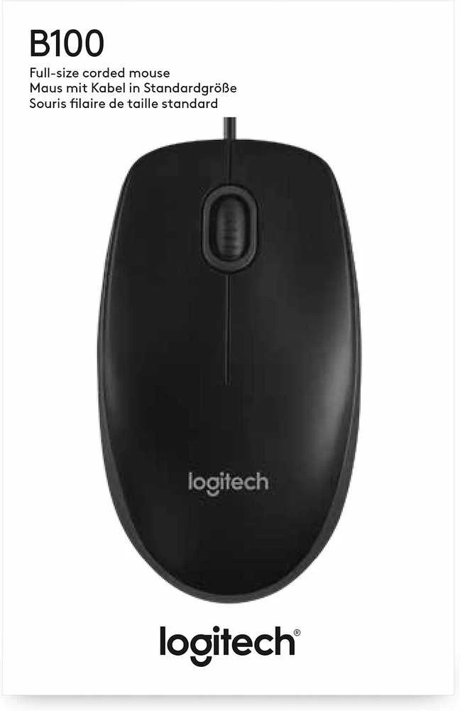 Pelė Logitech B100, Juoda