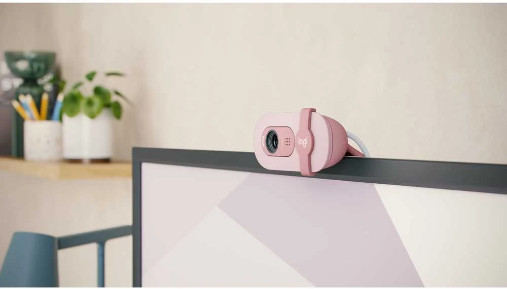 Internetinė kamera Logitech BRIO 100, rožinės spalvos