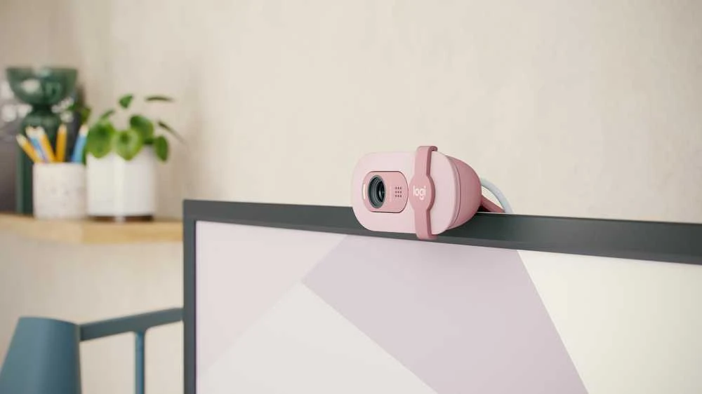 Internetinė kamera Logitech BRIO 100, rožinės spalvos