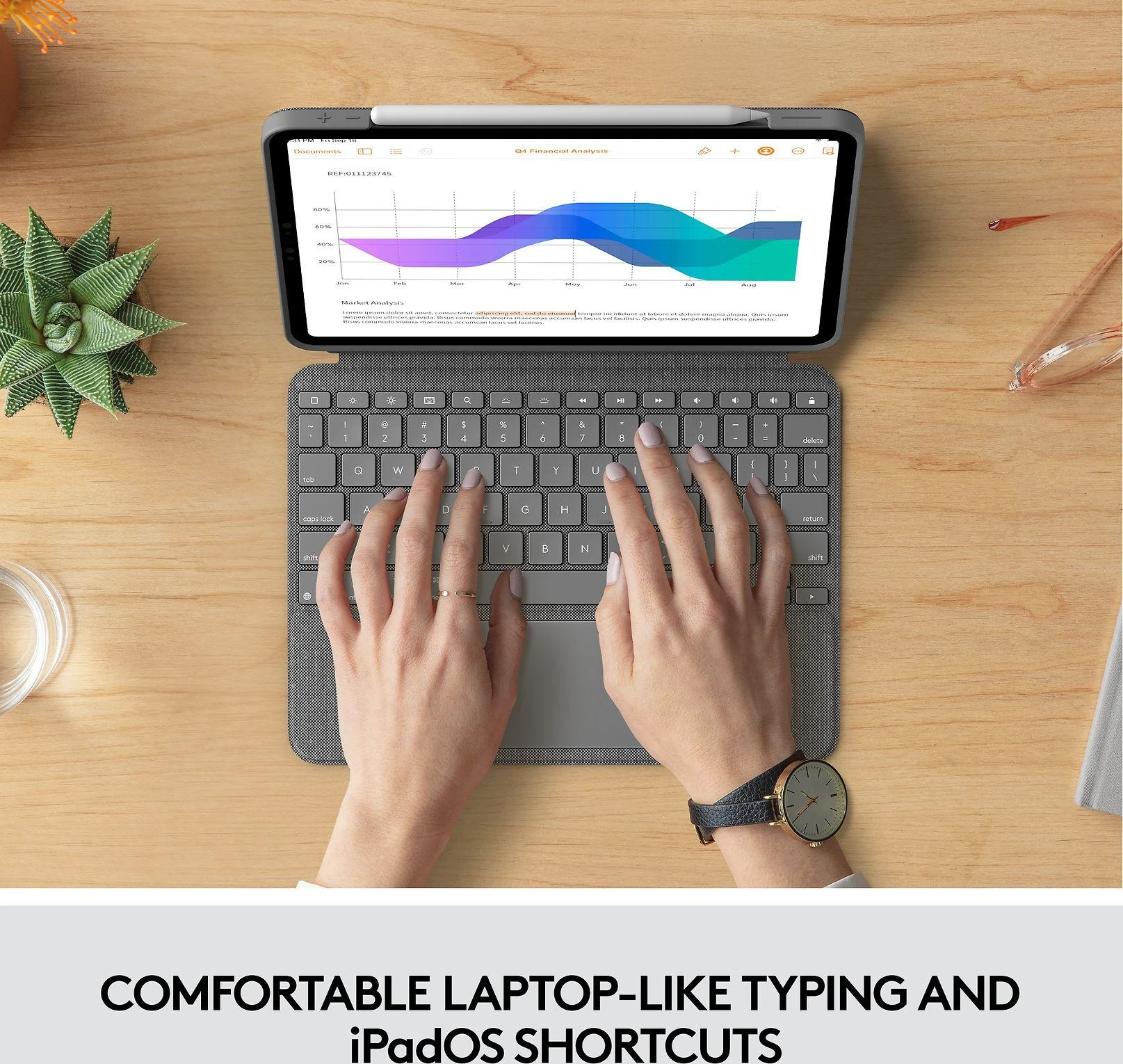 Klaviatūra ir pelė Kit Logitech Combo Touch iPad Pro 11in 1-3G