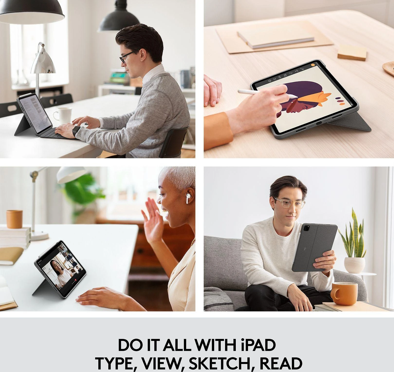 Klaviatūra ir pelė Kit Logitech Combo Touch iPad Pro 11in 1-3G