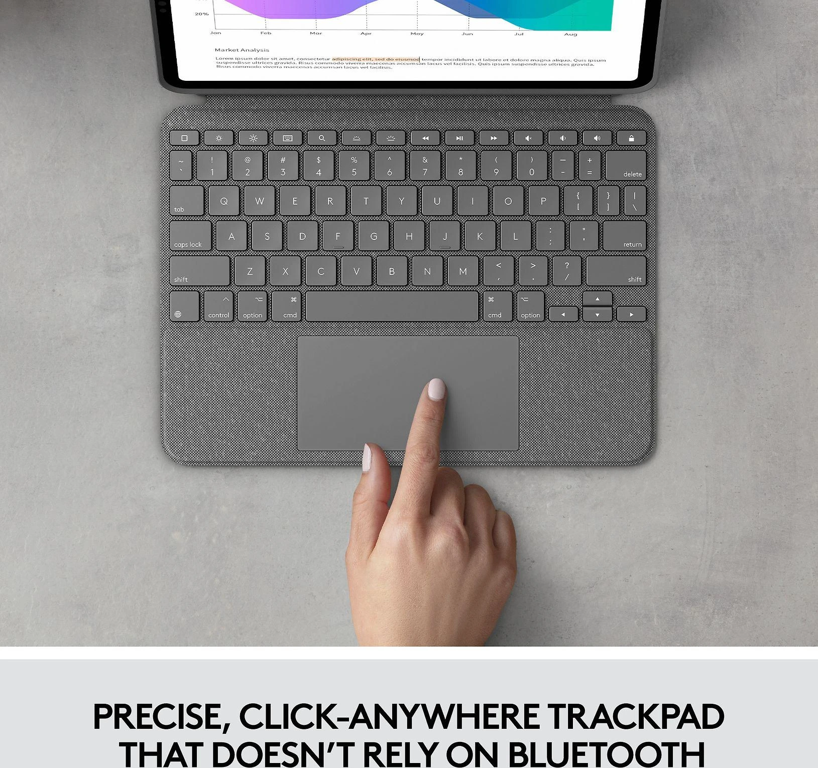 Klaviatūra ir pelė Kit Logitech Combo Touch iPad Pro 11in 1-3G