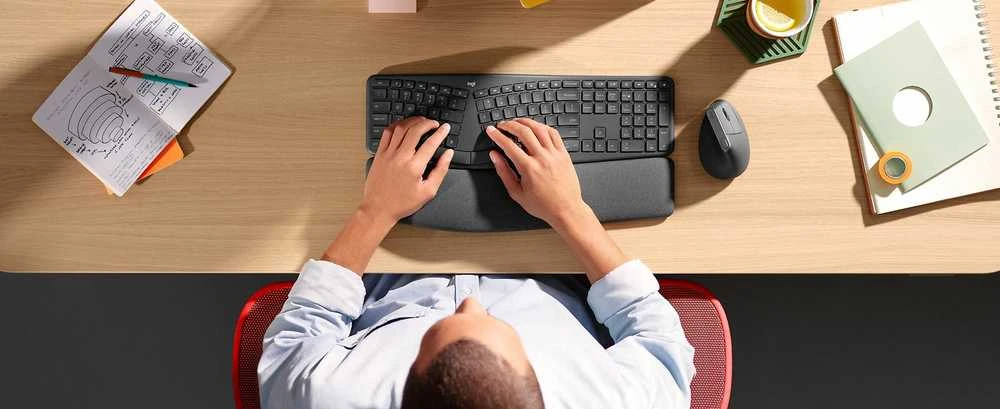 Logitech ERGO K860 belaidė klaviatūra, grafito spalvos, Skandinaviškas išdėstymas (Qwerty)