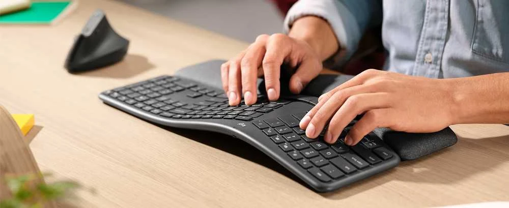 Logitech ERGO K860 belaidė klaviatūra, grafito spalvos, Skandinaviškas išdėstymas (Qwerty)