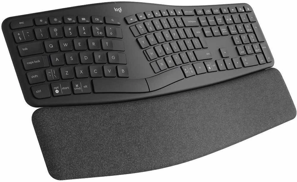 Logitech ERGO K860 belaidė klaviatūra, grafito spalvos, JAV tarptautinis išdėstymas (Qwerty)